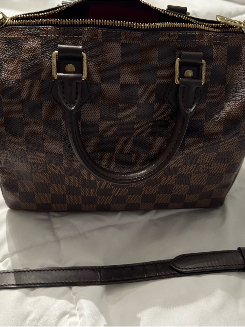 Louis Vuitton Damier Ebene Speedy 25 Bandolier - Picture 5 of 16